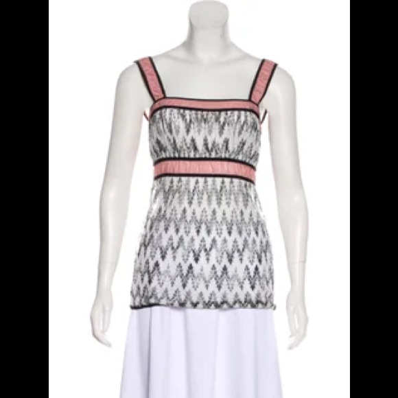 Missoni Pink And Black Patterned Camisole